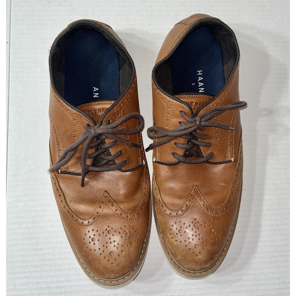 Cole Haan Men's Original Grand Wingtip Oxford Shoes Brown Size 10.5 NEW